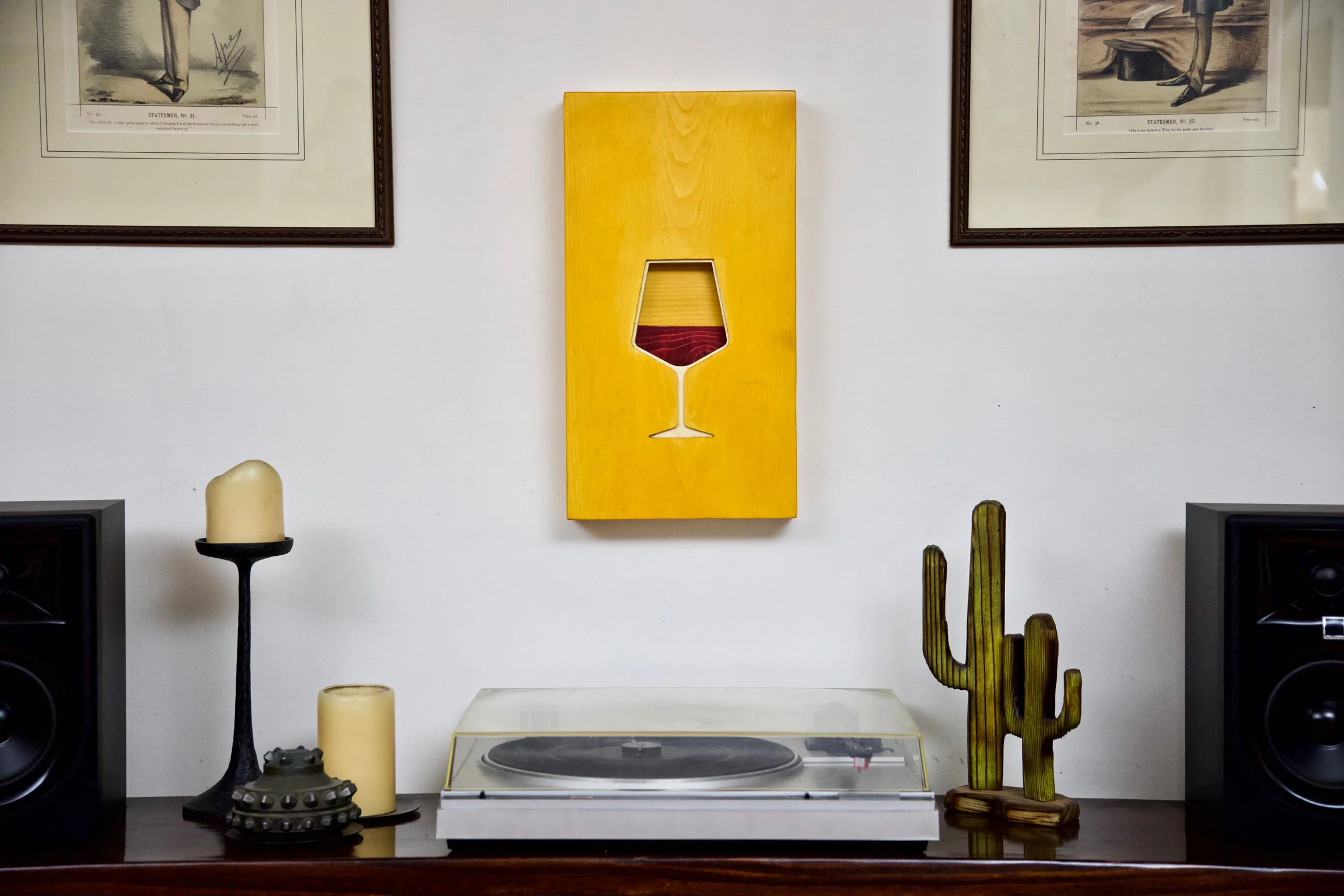 Wood Pendulum Sloshing Drink Kinetic Art - Tony Irish 0003